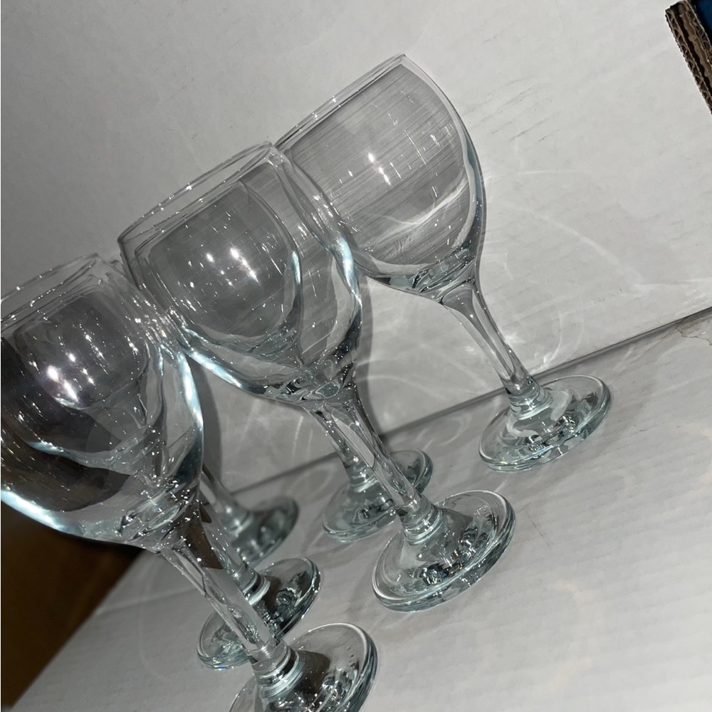 6 real crystal champagne glasses